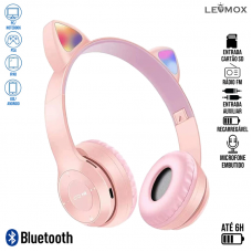Fone Bluetooth LEF-1058 Lehmox - Rosa